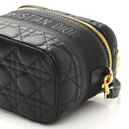 Christian Dior Lambskin Cannage Small Diortravel Vanity Case Black 7 of 7