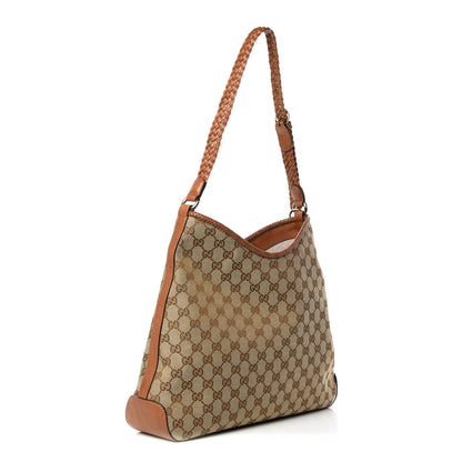 Gucci Monogram Medium Marrakech Hobo Camel 3 of 13
