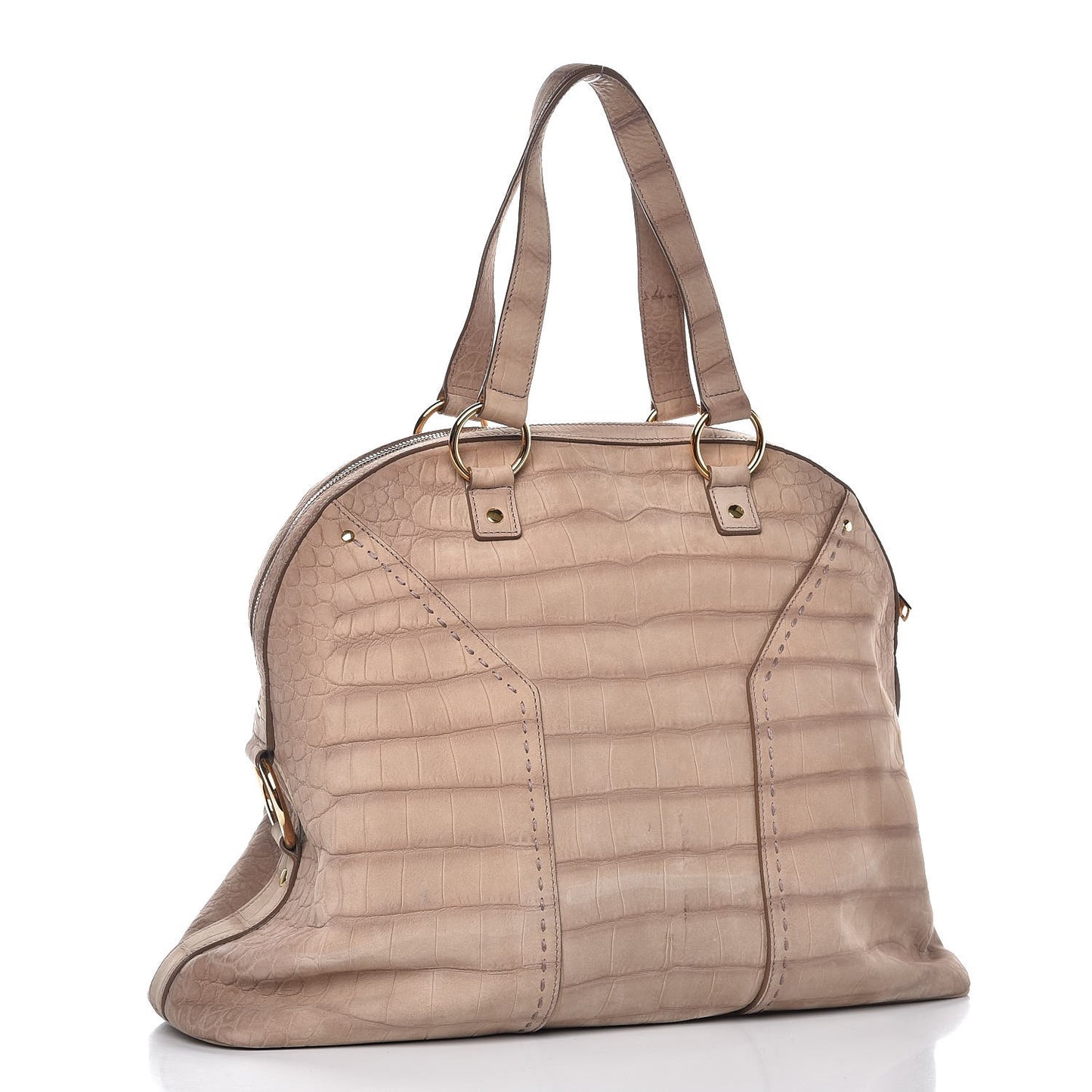 Nubuck Croc Embossed Oversized Muse Beige