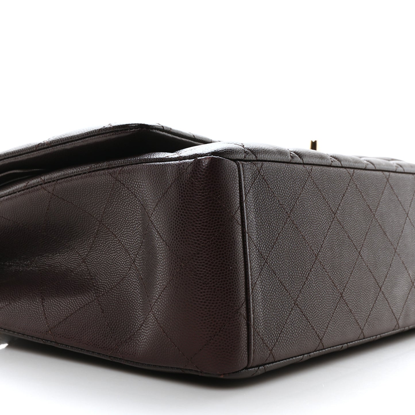 Caviar Quilted Maxi Double Flap Burgundy