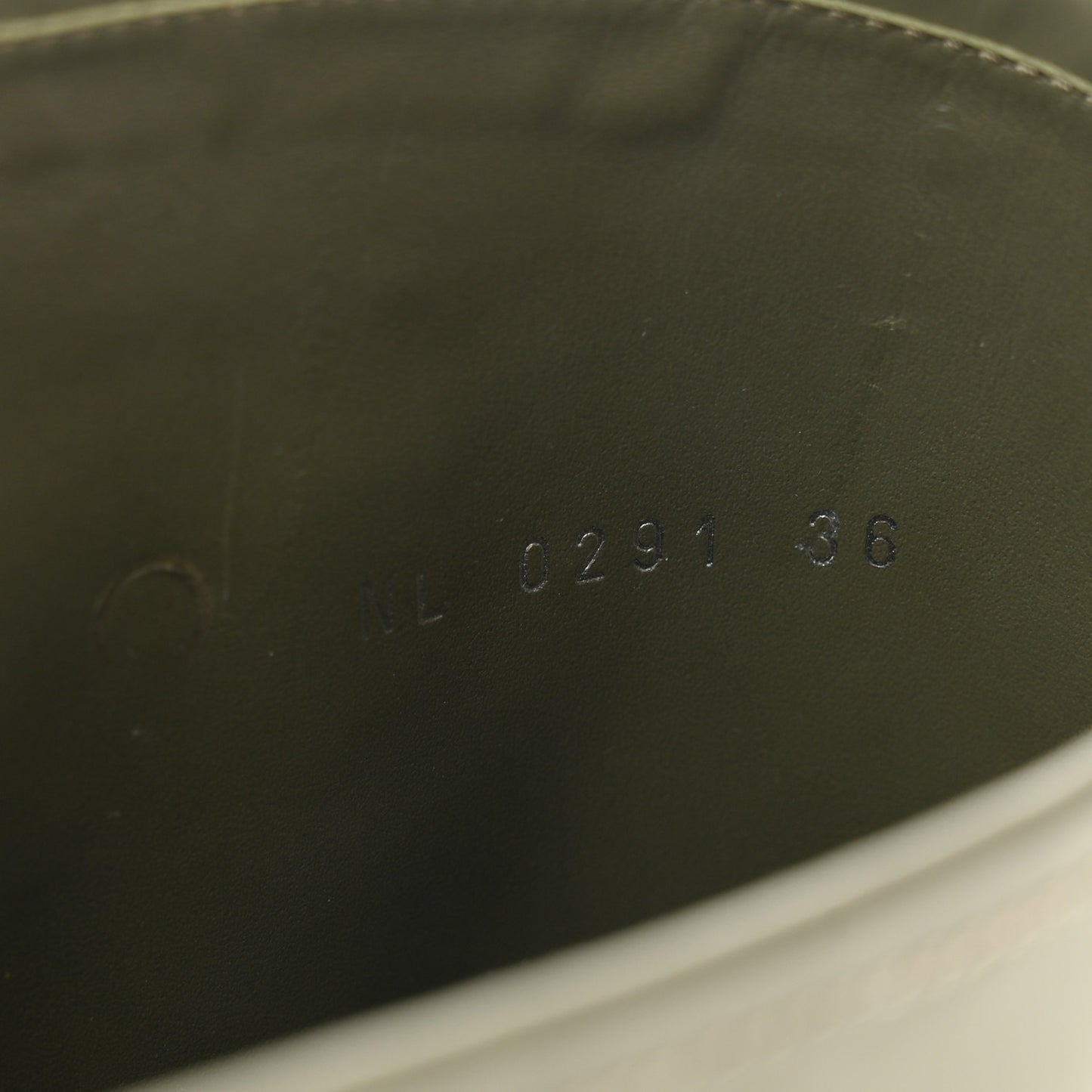 Rubber Calfskin Territory Flat High Boots 36 Khaki