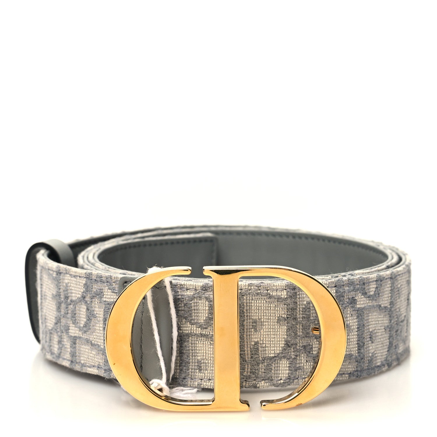 Christian Dior Oblique 30 Montaigne 35mm Belt 80 32 Gris 1 of 6