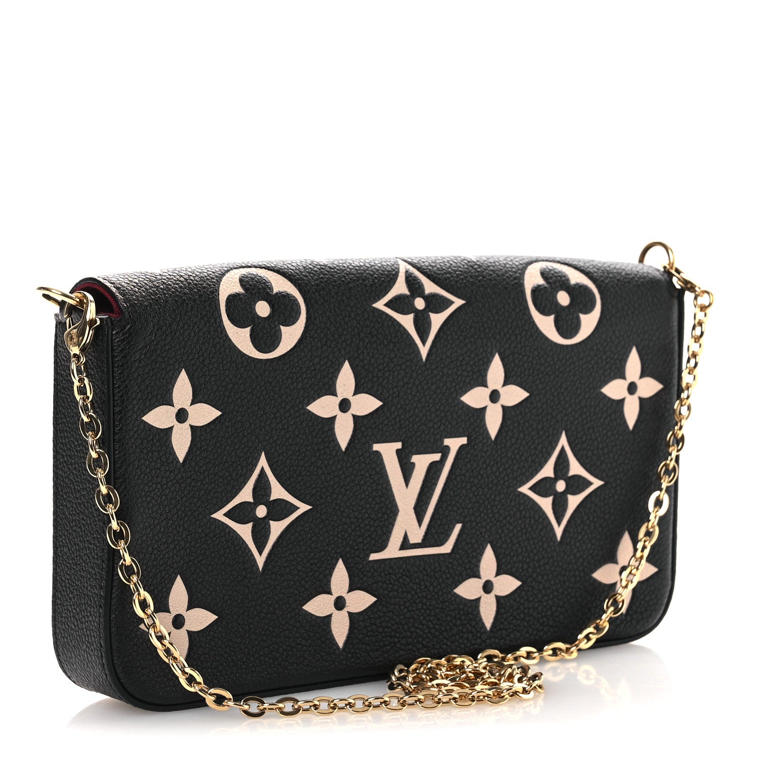 Louis Vuitton Empreinte Monogram Giant Felicie Pochette Black Beige 7 of 21