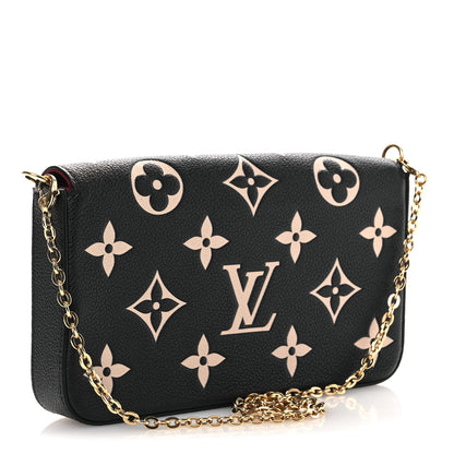 Louis Vuitton Empreinte Monogram Giant Felicie Pochette Black Beige 7 of 21