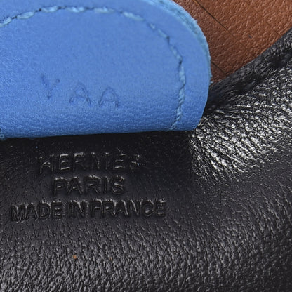 Hermes Milo Lambskin Grigri Rodeo Horse Bag Charm PM Black Gold Bleu Zanzibar 3 of 5