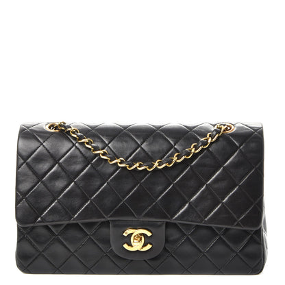 Chanel Lambskin Quilted Medium Double Flap Black 1 of 8