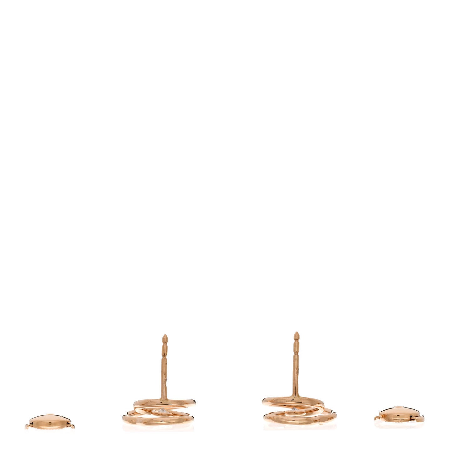 18K Rose Gold Diamond TPM Vertige Coeur Earrings