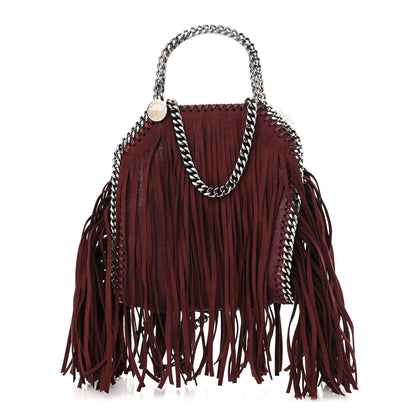 Stella McCartney Shaggy Deer Fringe Tiny Falabella Tote Plum 1 of 9