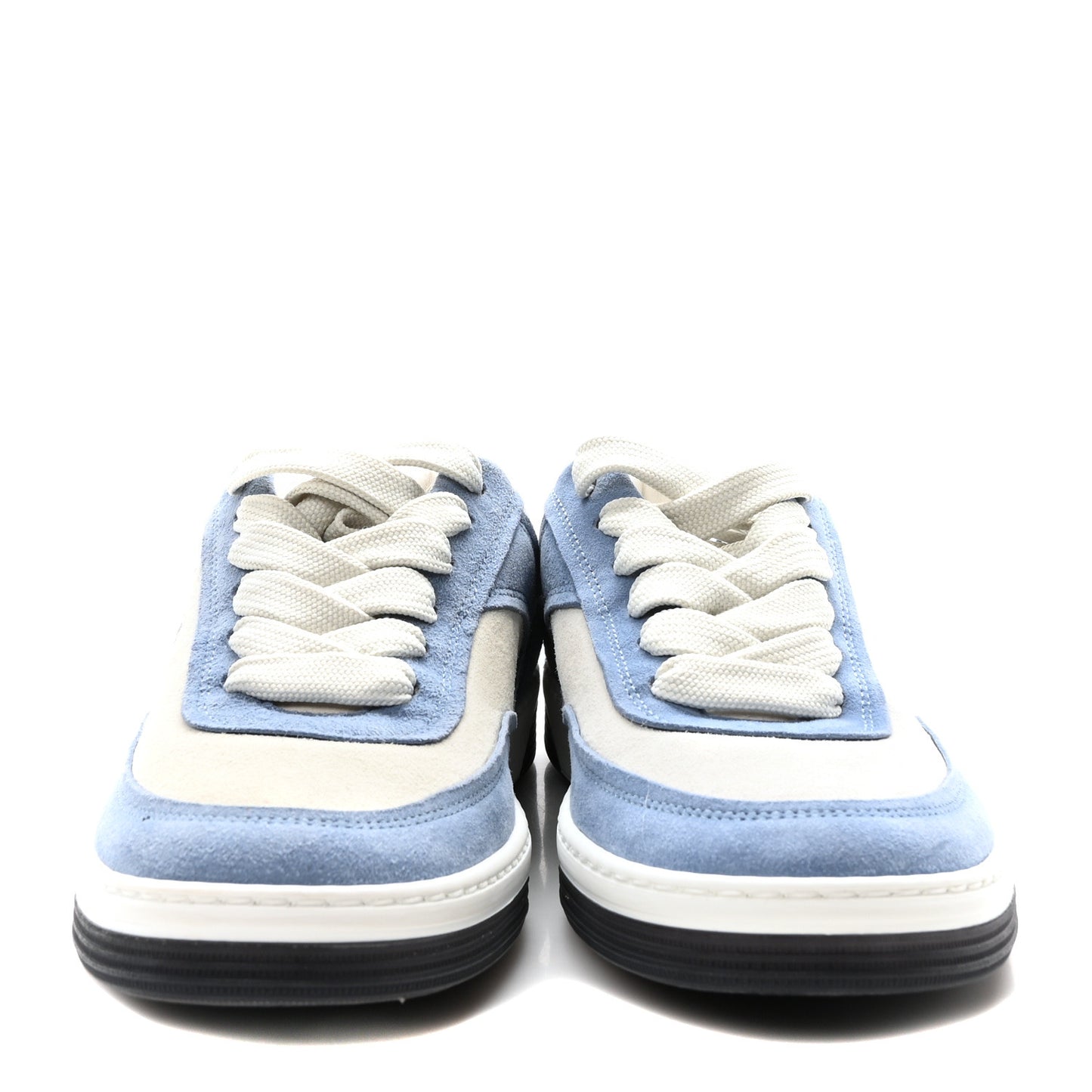 Suede Kidskin Womens CC Sneakers 37.5 White Blue
