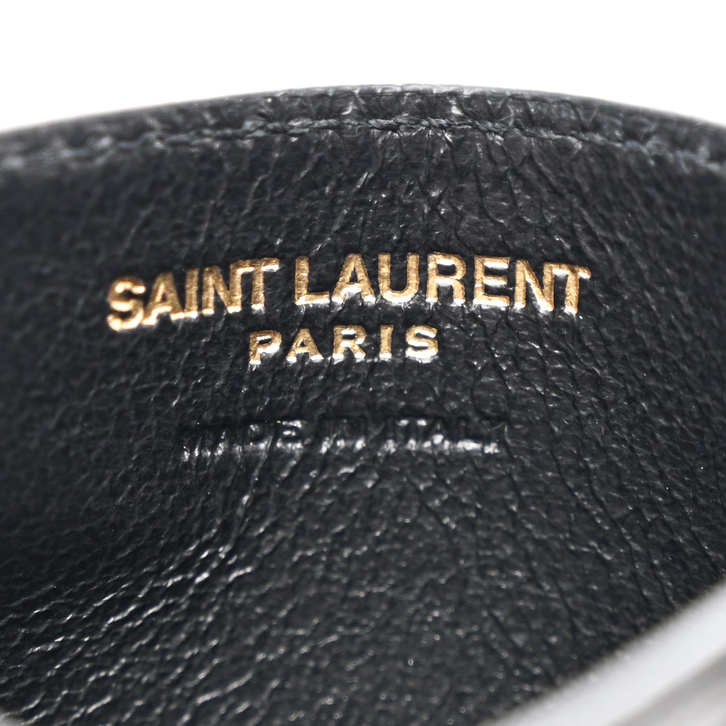 Calfskin Tiny Cassandre Credit Card Case Black