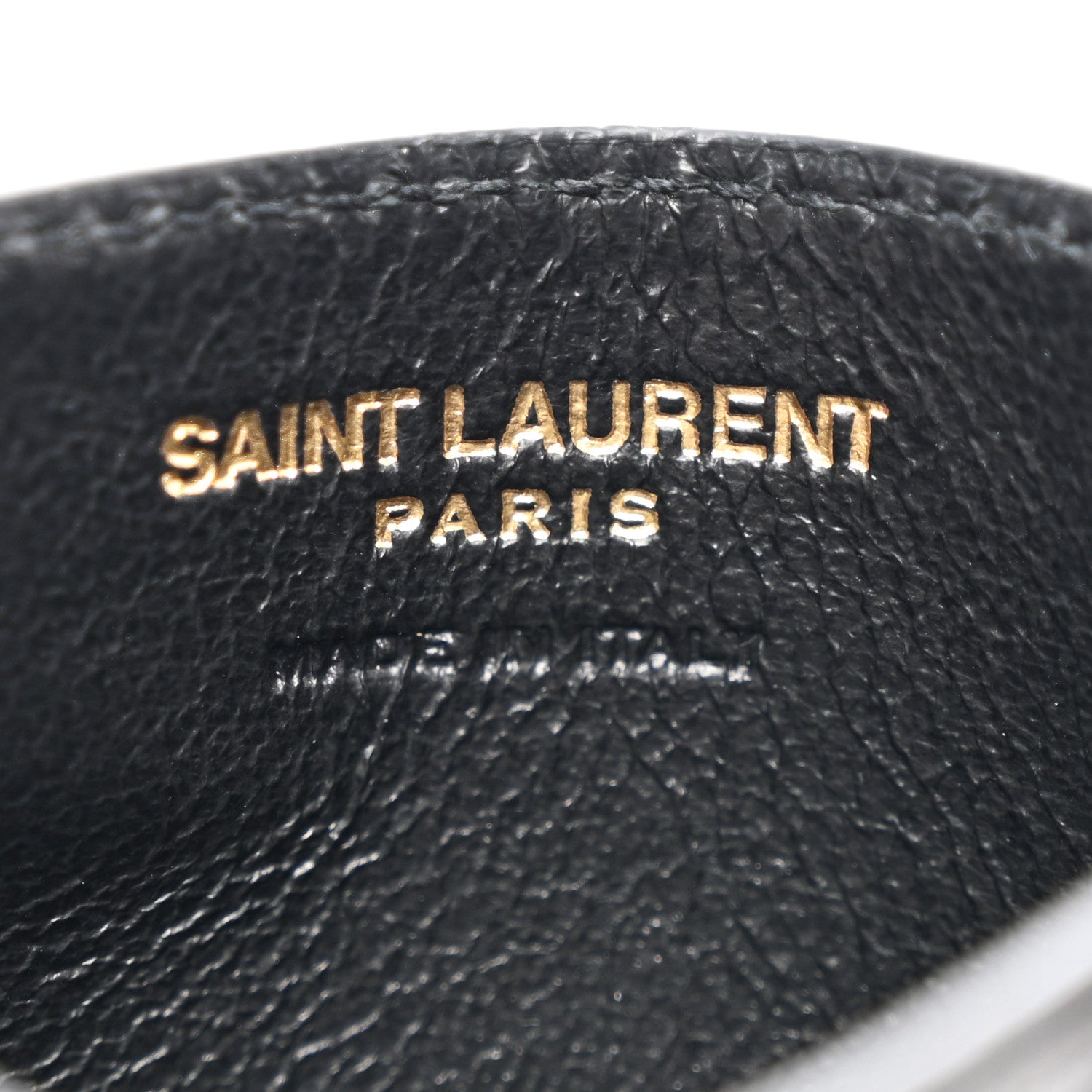 Saint Laurent Calfskin Tiny Cassandre Credit Card Case Black 6 of 8