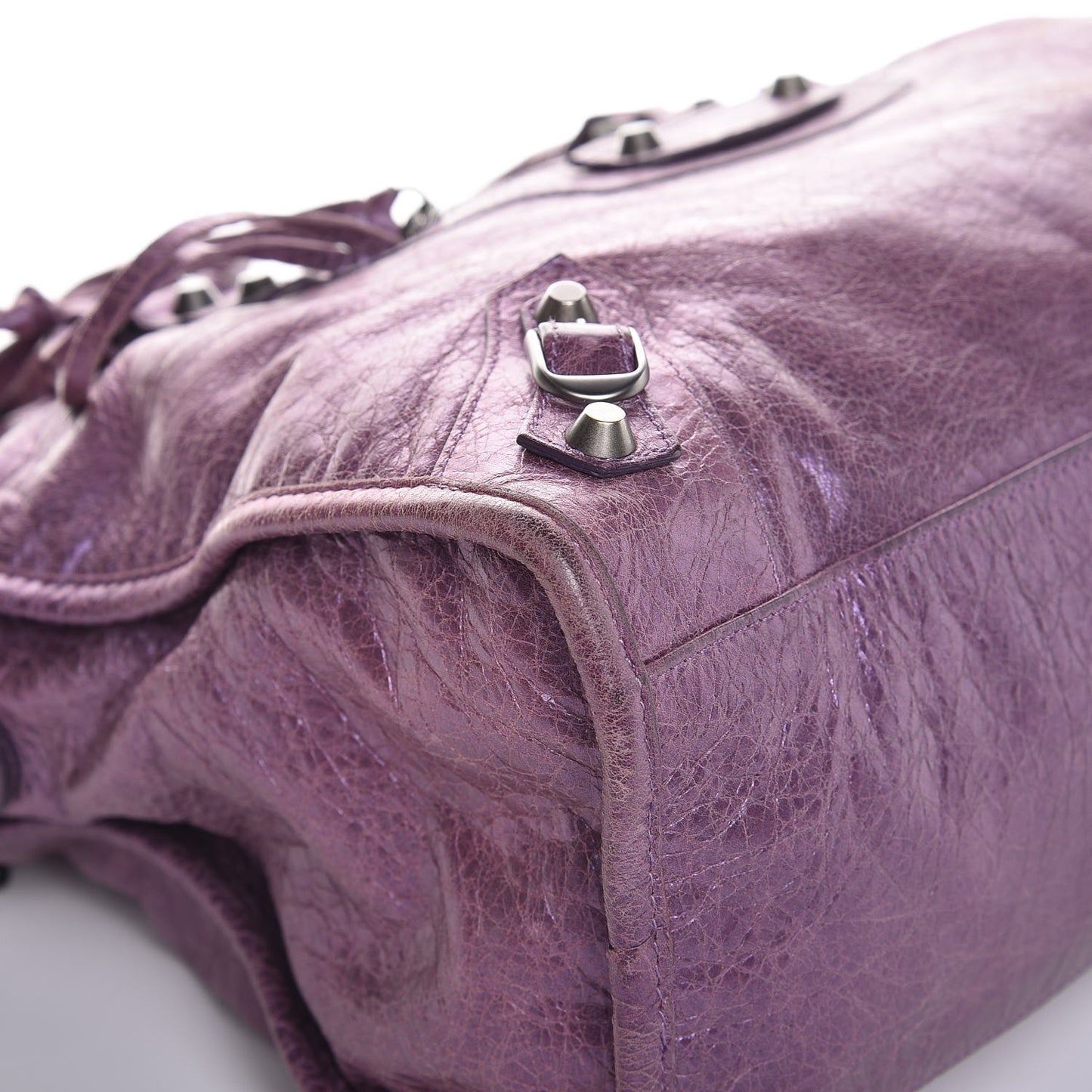 Agneau Classic Hardware City Metallic Purple