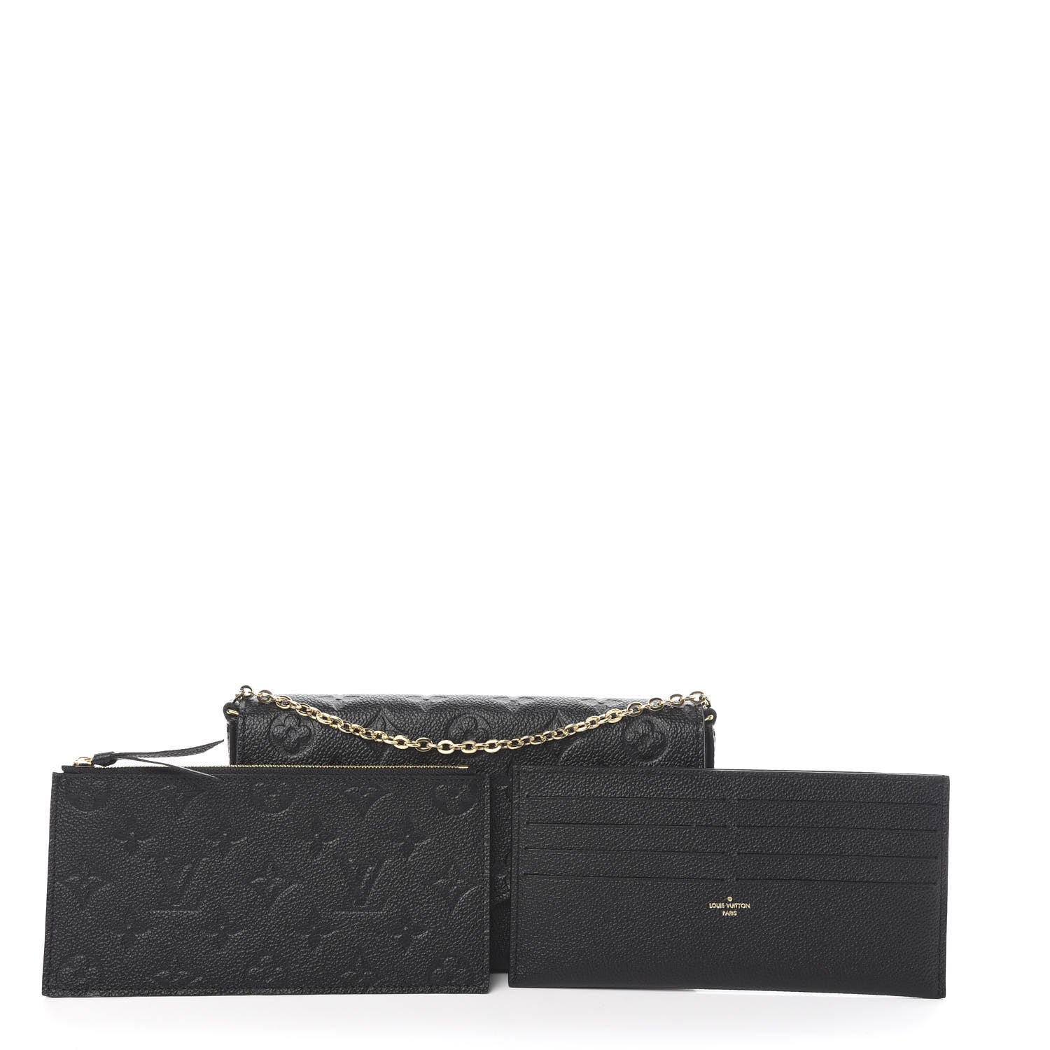 Louis Vuitton Empreinte Pochette Felicie Chain Wallet Black 11 of 11
