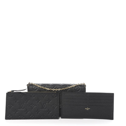 Louis Vuitton Empreinte Pochette Felicie Chain Wallet Black 11 of 11