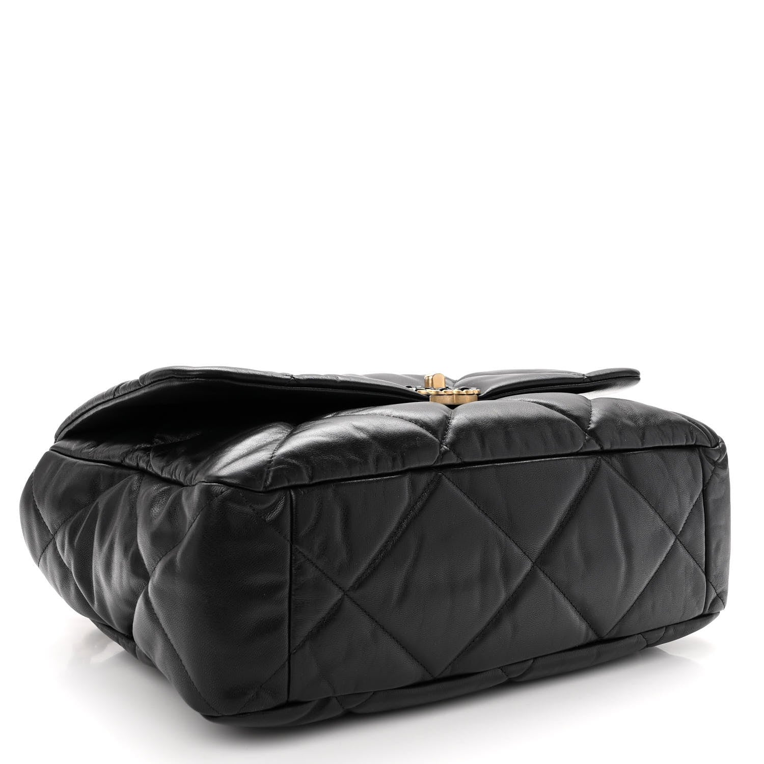 Chanel Lambskin Quilted Maxi Chanel 19 Flap Black 4 of 10