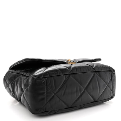 Chanel Lambskin Quilted Maxi Chanel 19 Flap Black 4 of 10