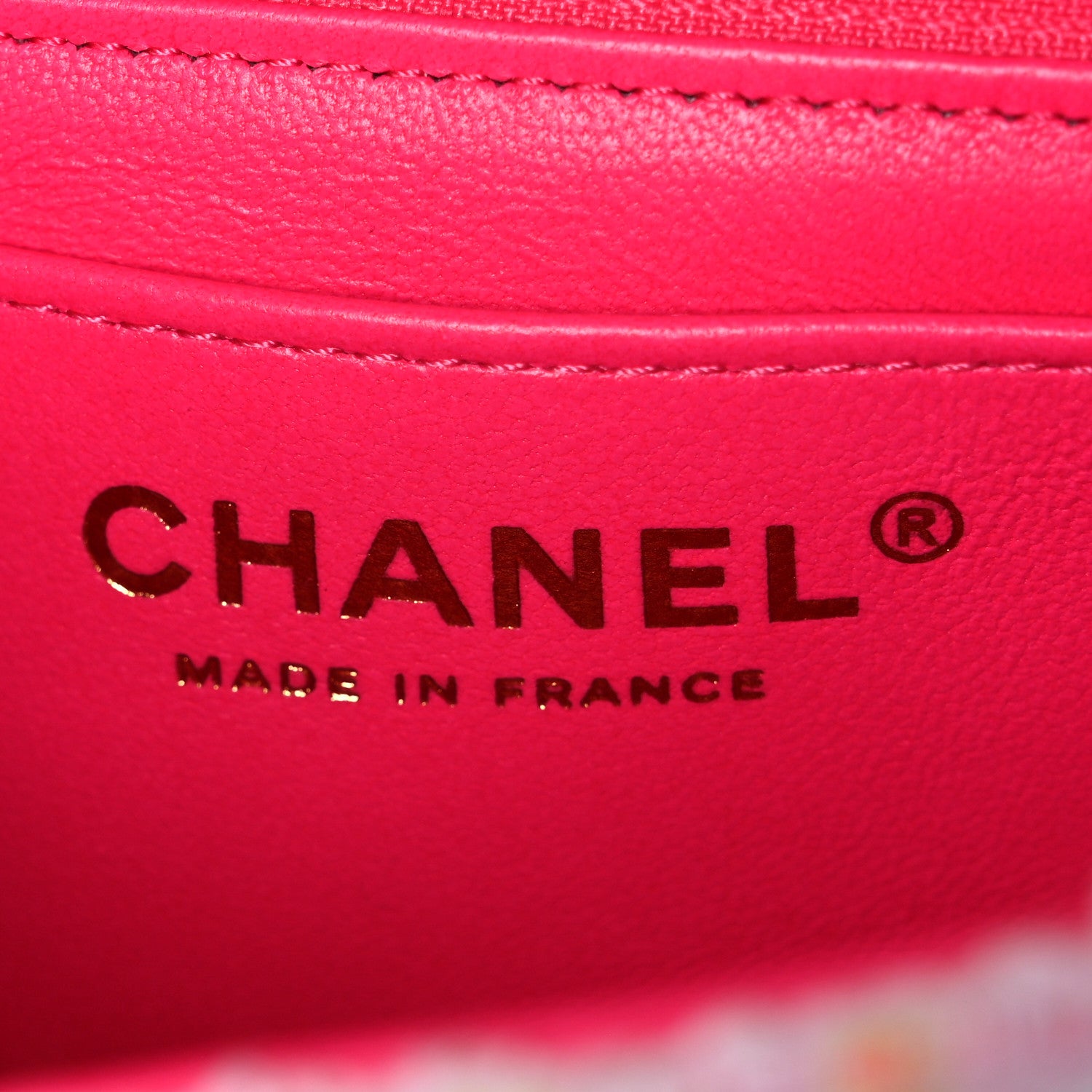 Chanel Tweed Quilted Enamel CC Logo Mini Rectangular Flap Pink Multicolor 6 of 11