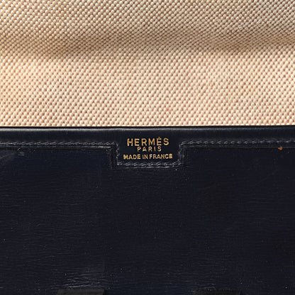Hermes Box Calf Jige PM Clutch Bleu Marine 6 of 9