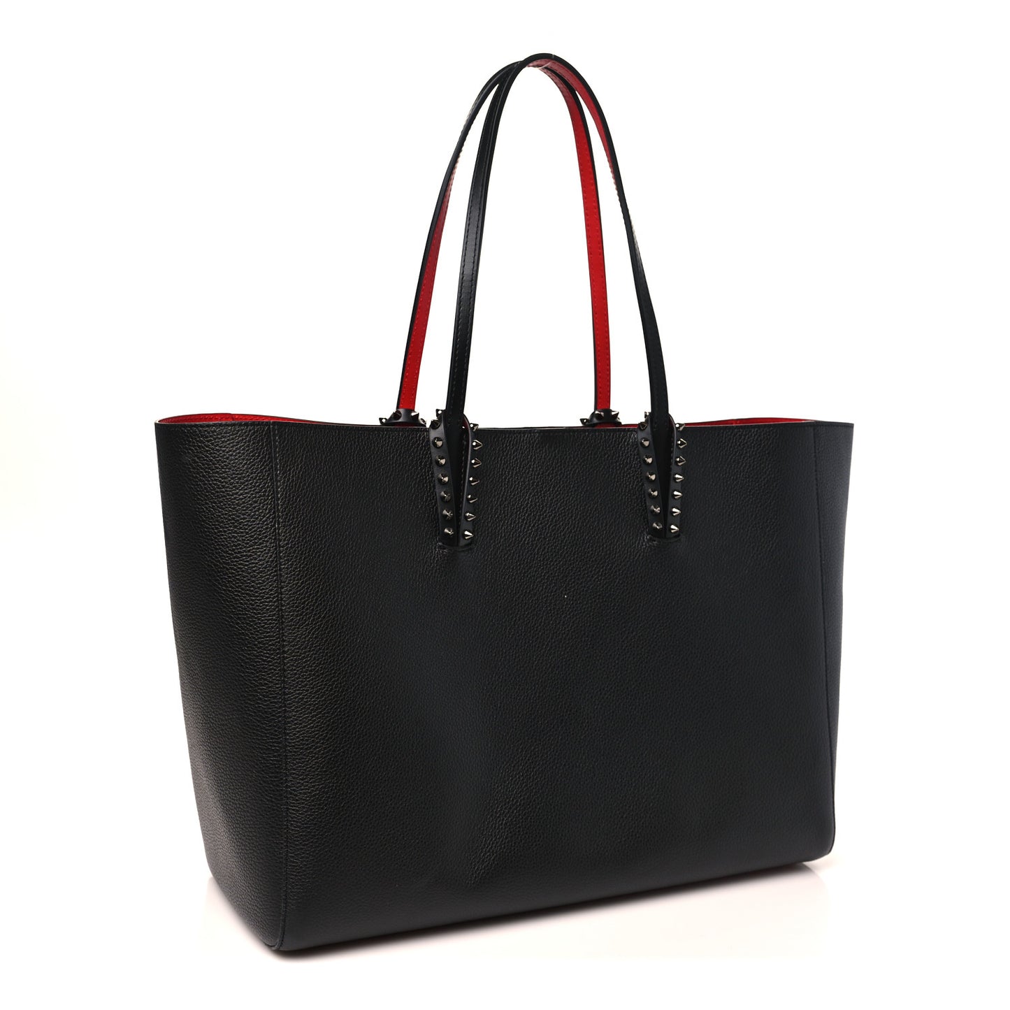 Calfskin Spikes East West Cabata Tote Black