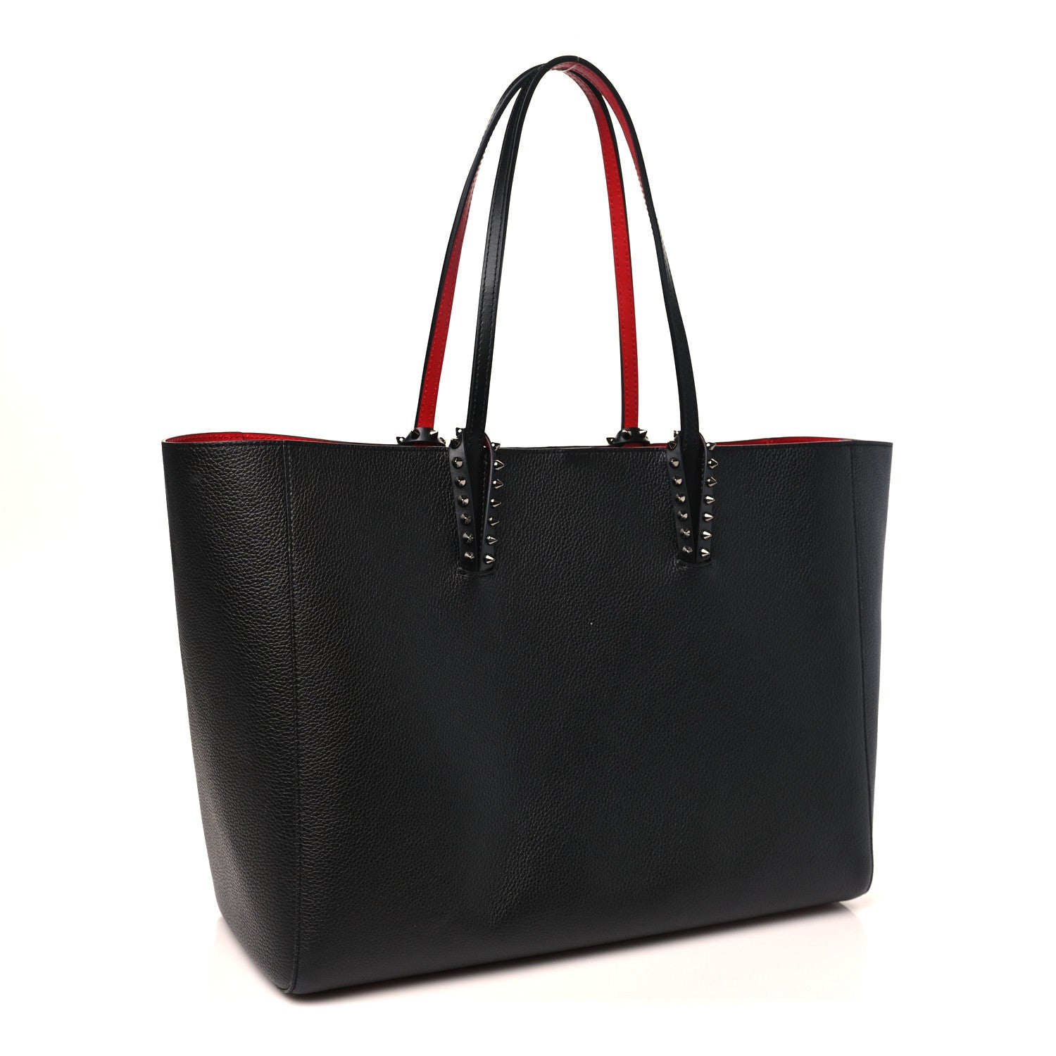 Christian Louboutin Calfskin Spikes East West Cabata Tote Black 4 of 12