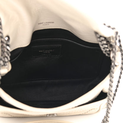 Saint Laurent Crinkled Calfskin Matelasse Monogram Baby Niki Chain Satchel Ivory 5 of 12