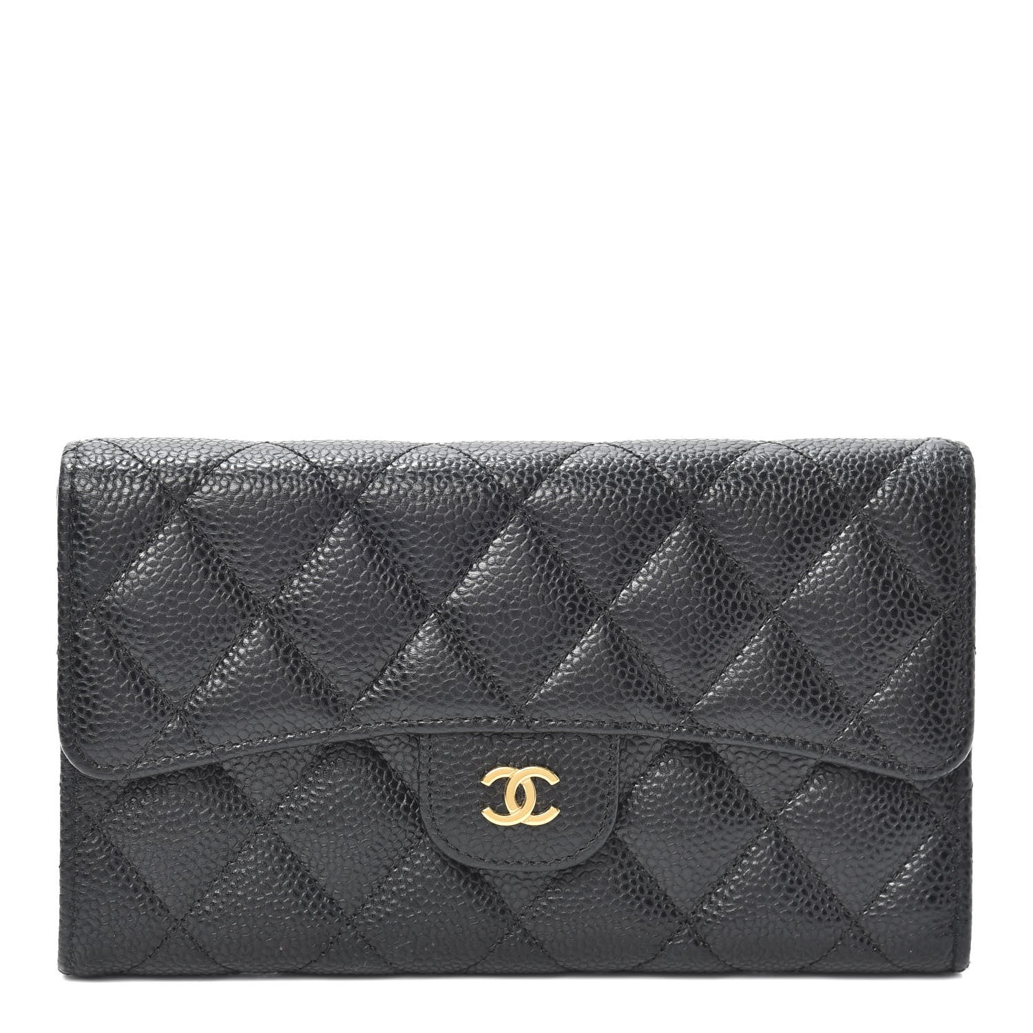 Chanel Caviar Quilted Large Flap Wallet Black 1 of 8
