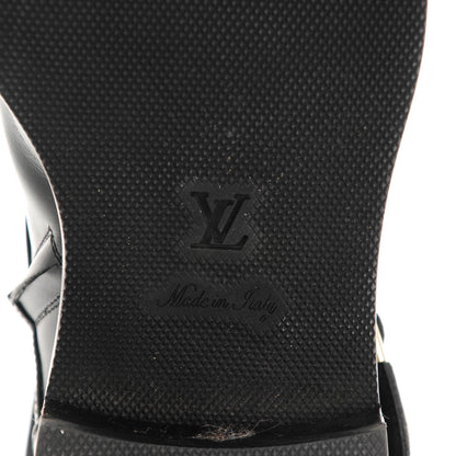 Louis Vuitton Calfskin Valley Flat Ankle Boots 38.5 Black 7 of 11