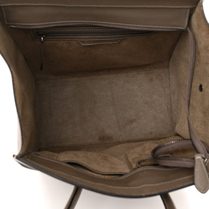 Celine Drummed Calfskin Mini Luggage Souris 5 of 27
