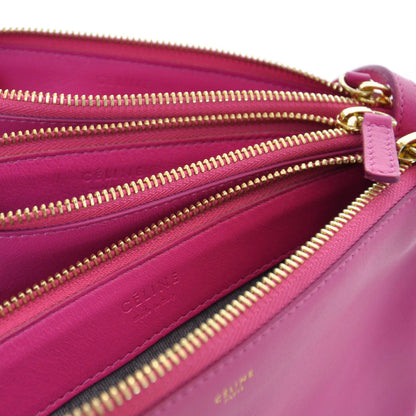 Celine Leather Trio Crossbody Bag Hibiscus 10 of 11