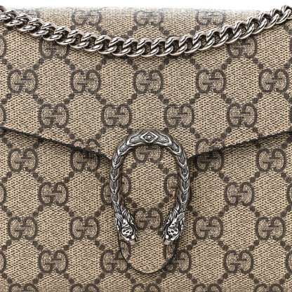 Gucci GG Supreme Monogram Mini Dionysus Chain Wallet Beige Taupe 7 of 12