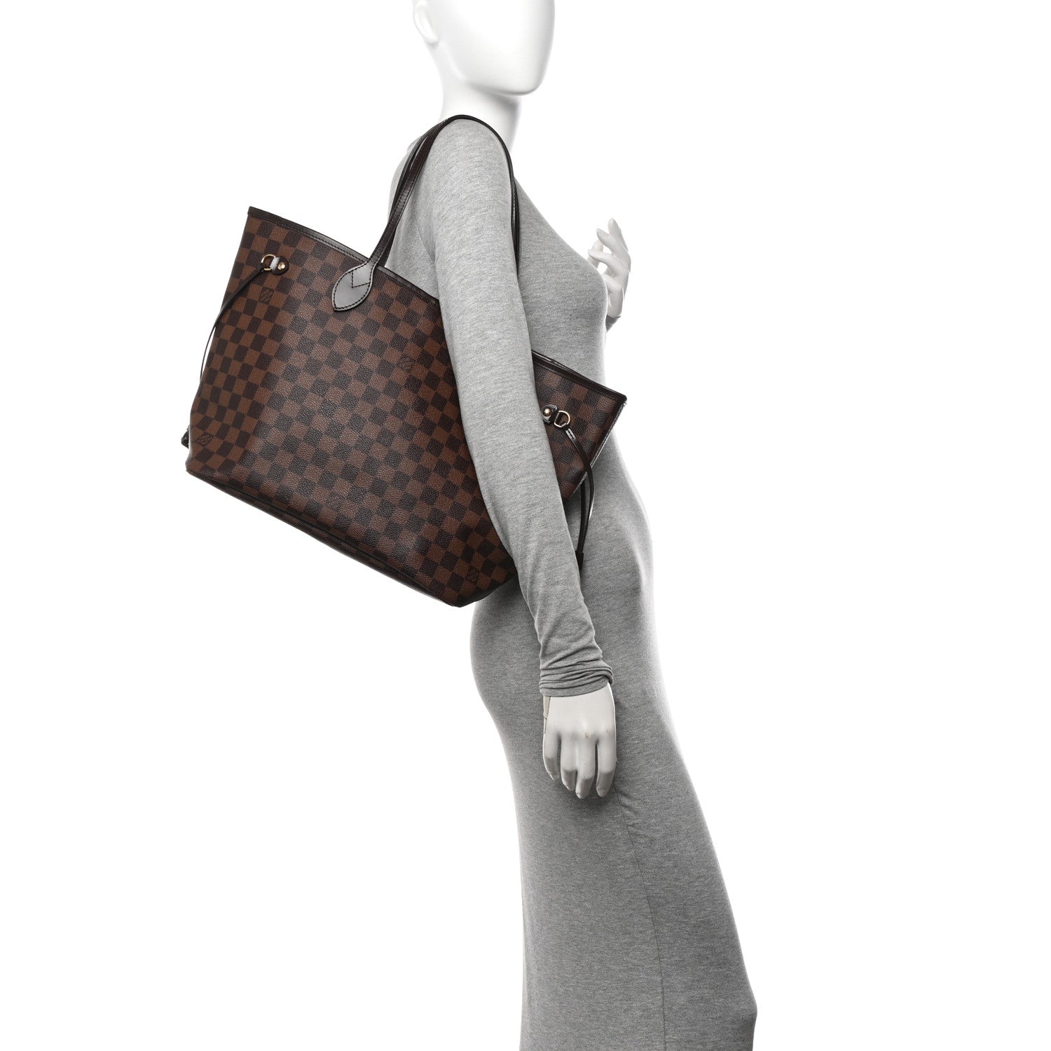 Louis Vuitton Damier Ebene Neo Neverfull MM Rose Ballerine 2 of 13
