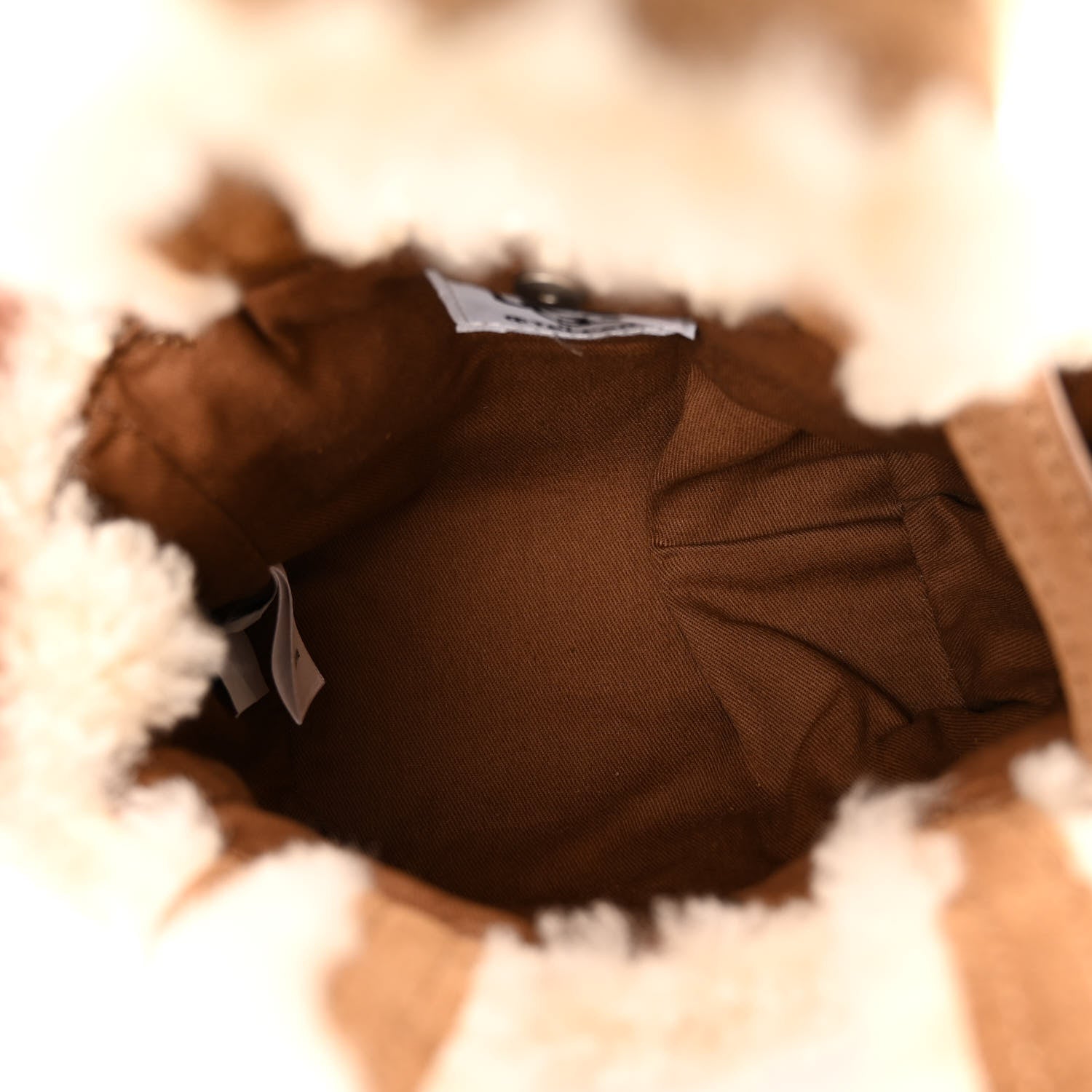 Telfar X UGG Suede shearling Small Shopping Bag Natural 5 of 9