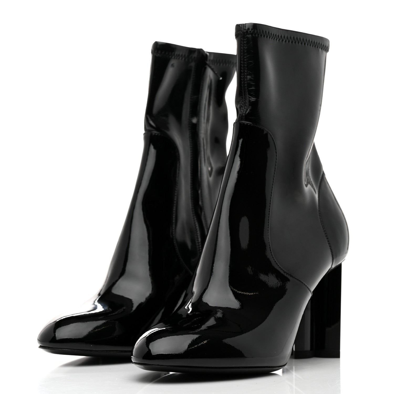 Louis Vuitton Patent Silhouette Ankle Boots 36.5 Black 3 of 8