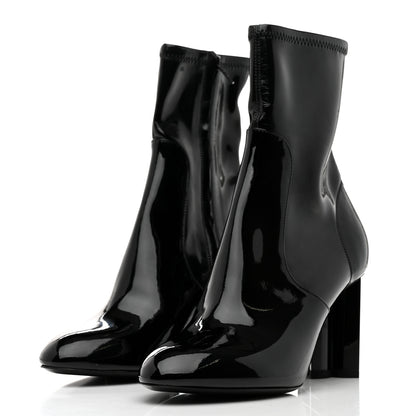 Louis Vuitton Patent Silhouette Ankle Boots 36.5 Black 3 of 8