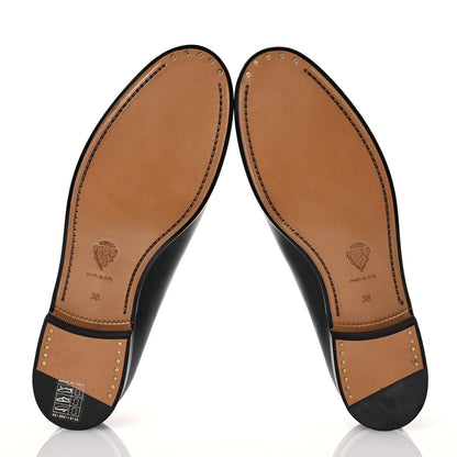 Gucci Malaga Kid Crystal Horsebit Womens Jordaan Loafers 38 Black 6 of 10