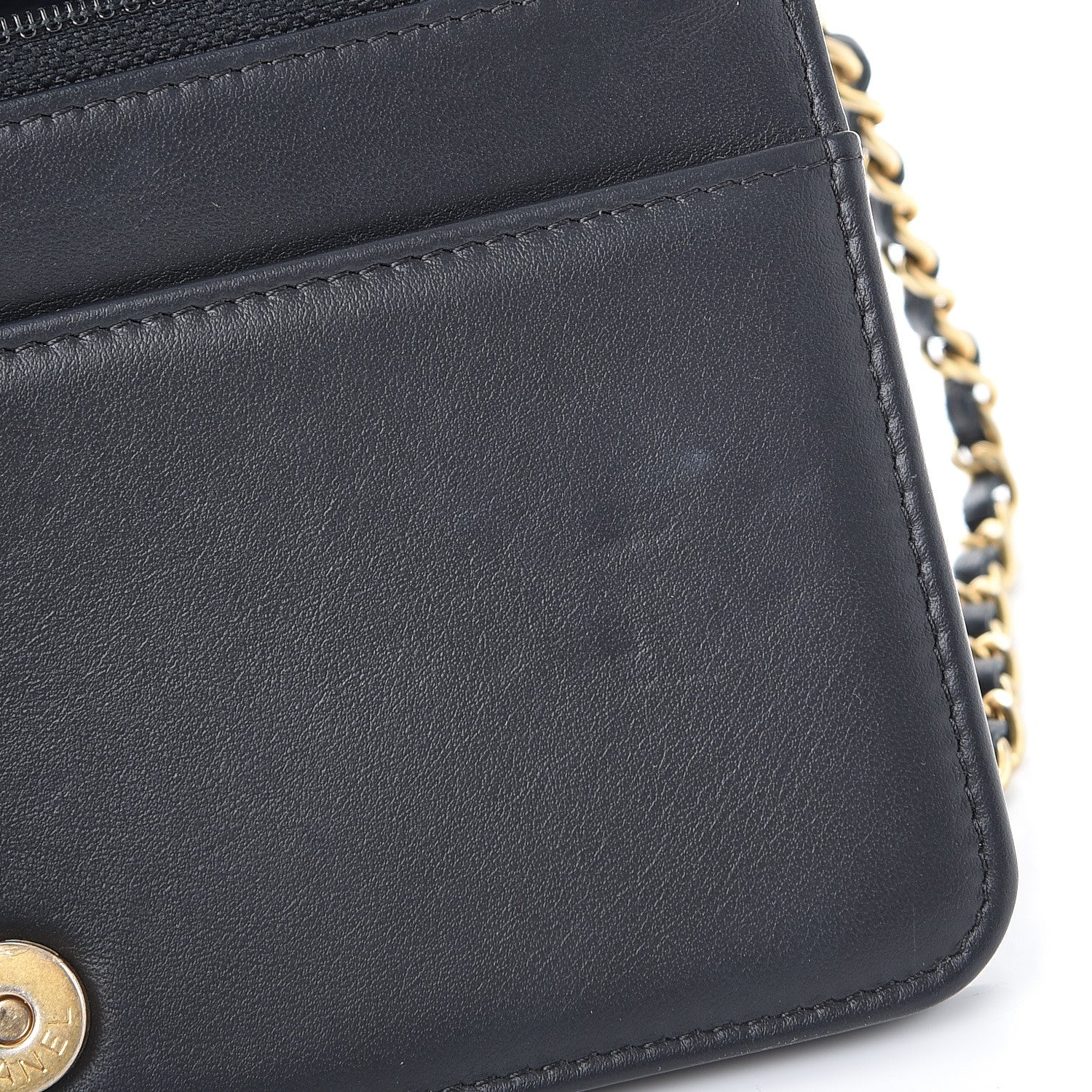 Chanel Caviar Quilted Boy Wallet On Chain WOC Black 10 of 10