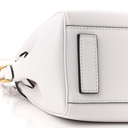 Versace Calfskin Medium La Medusa Top Handle Handbag Optical White 8 of 9