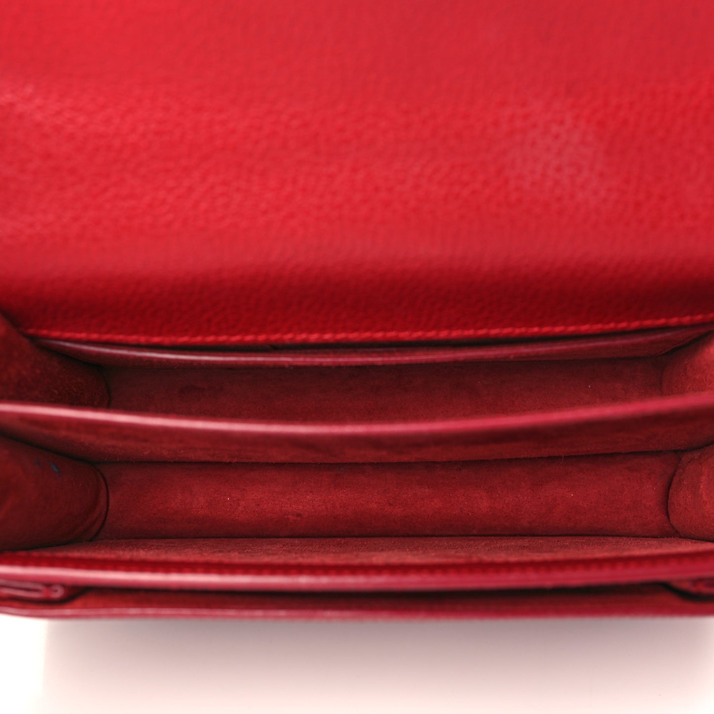 Grained Calfskin Medium Monogram Sunset Satchel Red