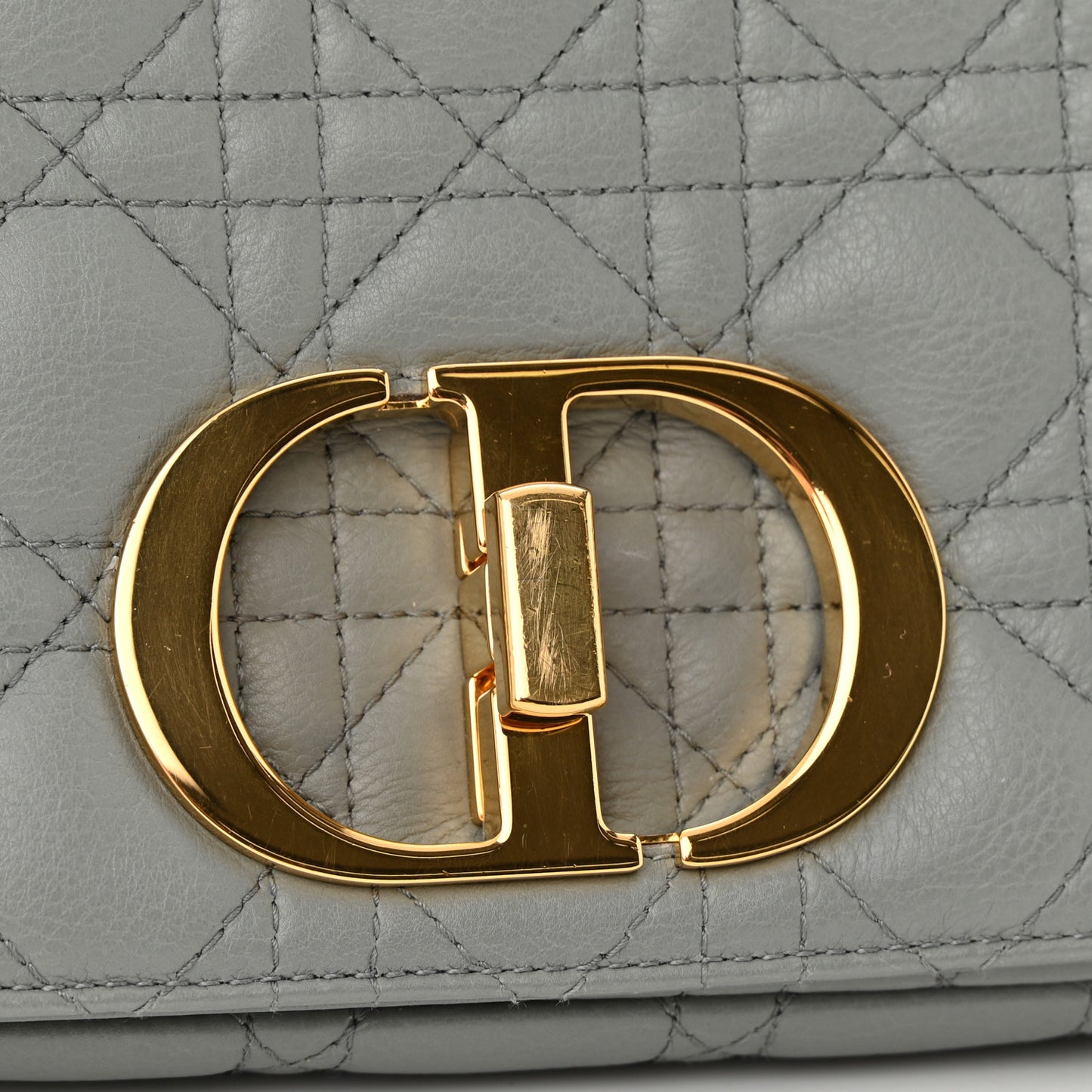 Lambskin Cannage Large Caro Bag Grey