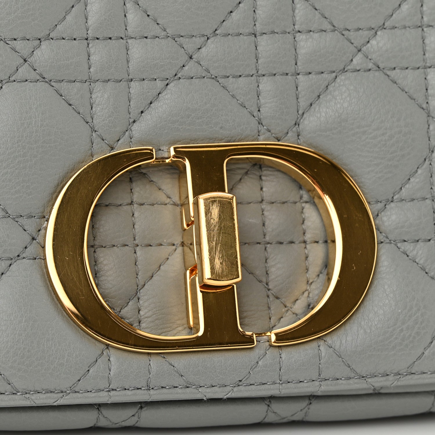 Christian Dior Lambskin Cannage Large Caro Bag Grey 17 of 17