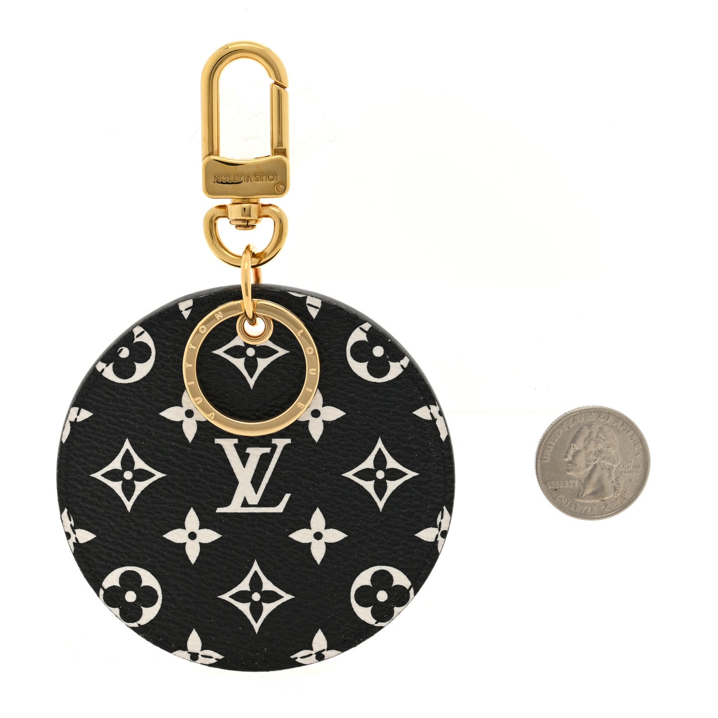 Monogram Giant Crafty Bag Charm Key Ring Creme Caramel