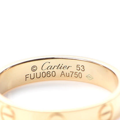 Cartier 18K Yellow Gold 3.5mm LOVE Wedding Band Ring 53 6.5 4 of 5