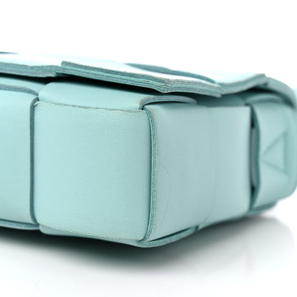 Bottega Veneta Lambskin Maxi Intreccio Cassette Bag Teal Washed 8 of 9