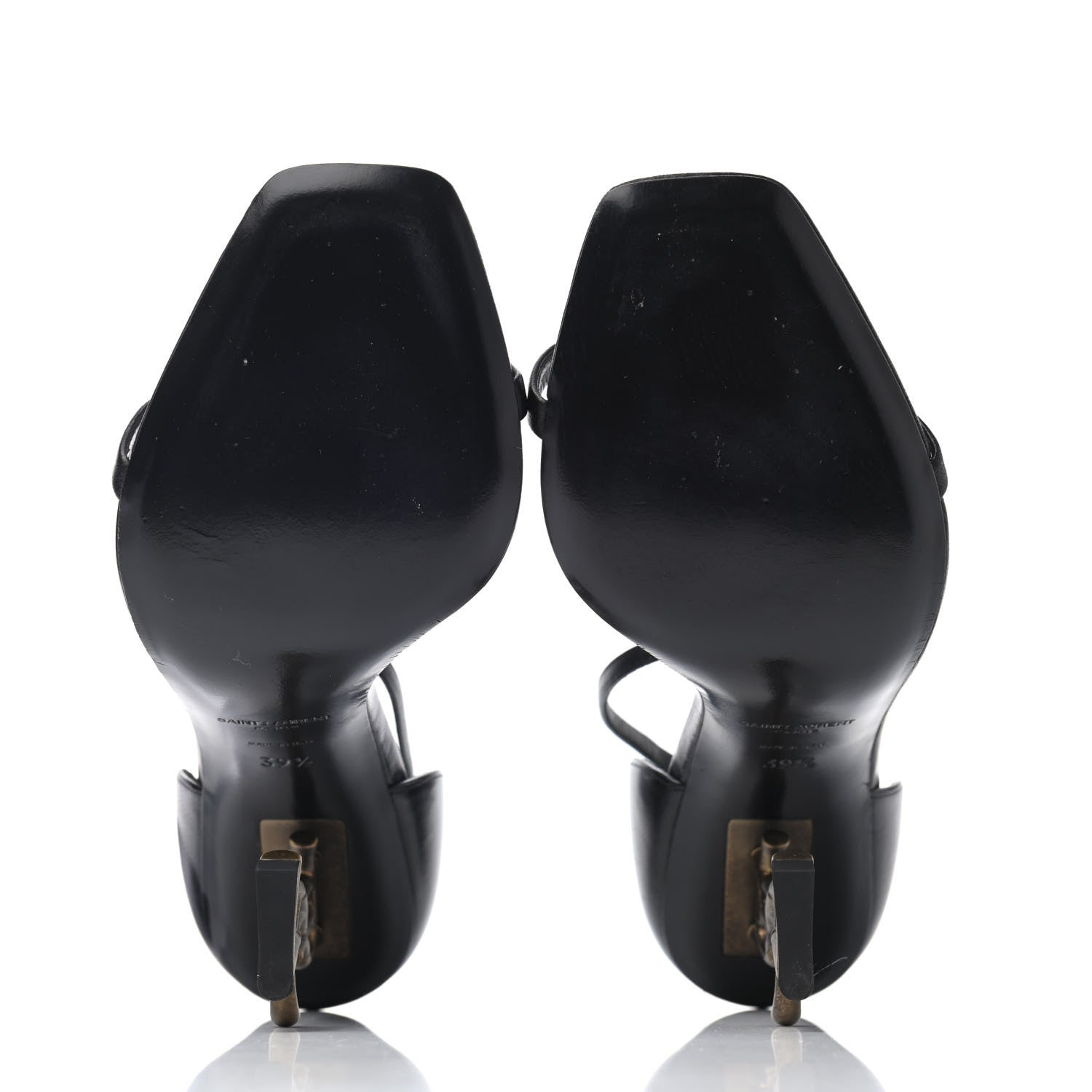Saint Laurent Calfskin Opyum 110 Sandals 39.5 Black 4 of 4