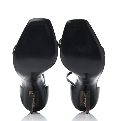 Saint Laurent Calfskin Opyum 110 Sandals 39.5 Black 4 of 4