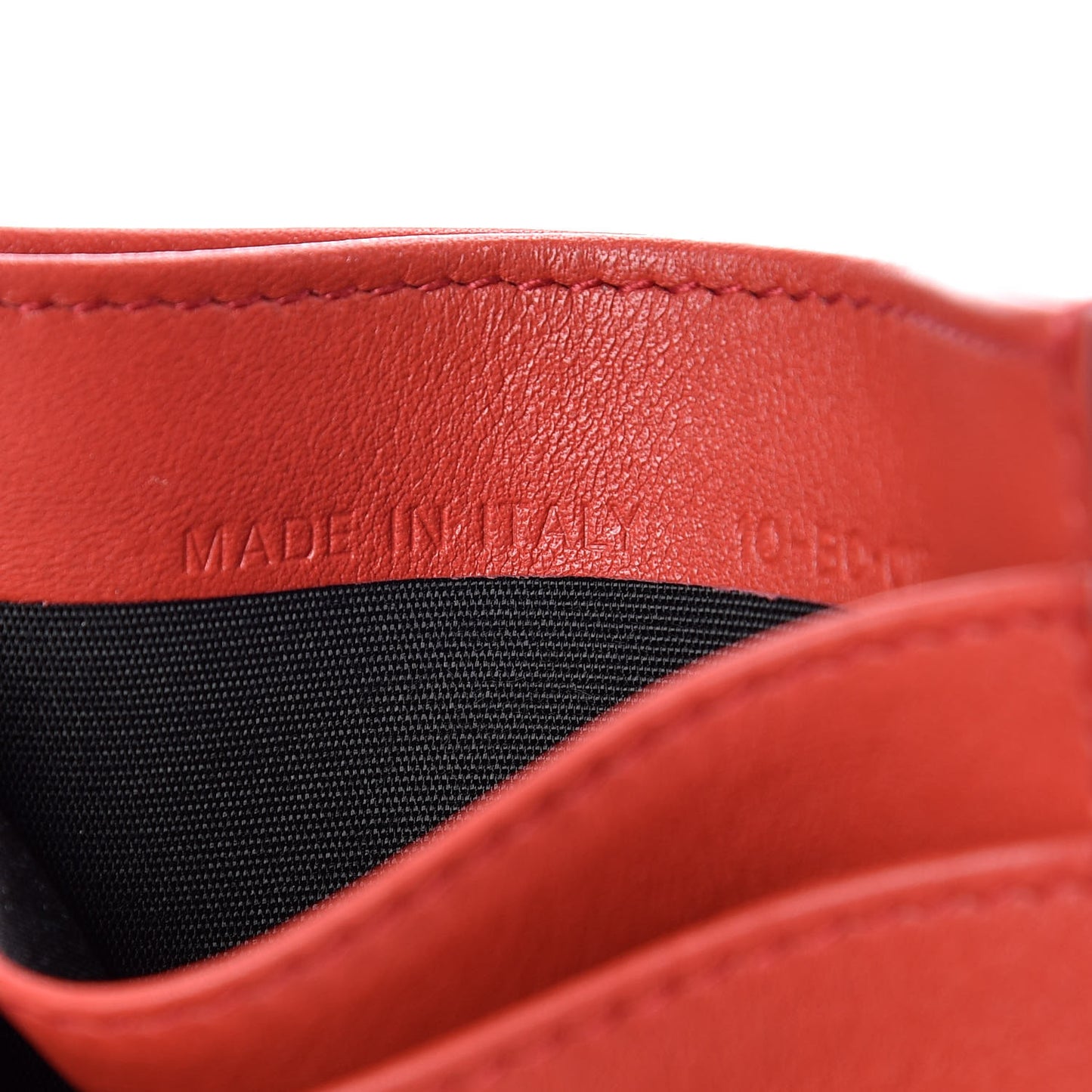 Calfskin Card Holder Rouge Blanc