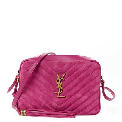 Saint Laurent Suede Matelasse Monogram Lou Camera Bag Rose 1 of 13