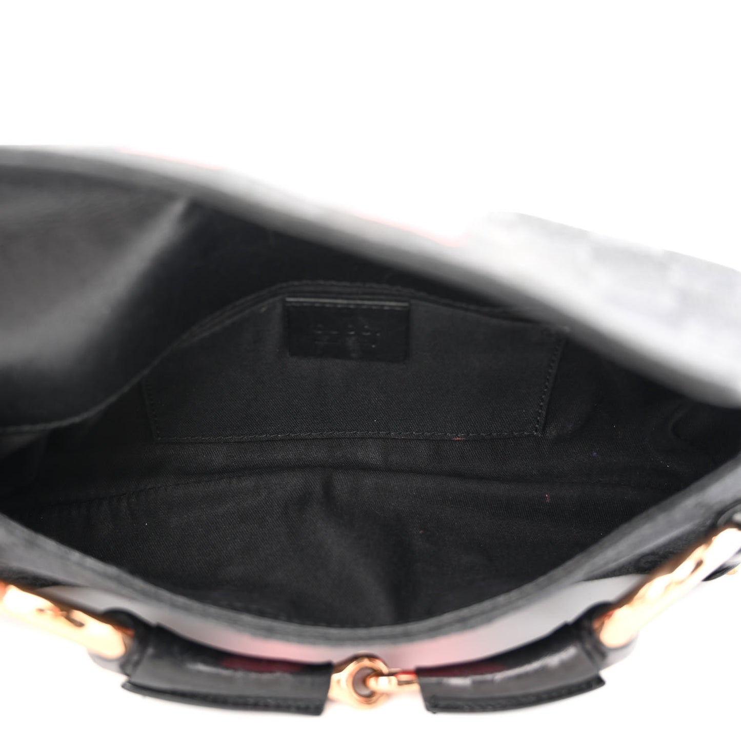 Monogram Horsebit Web Clutch Black