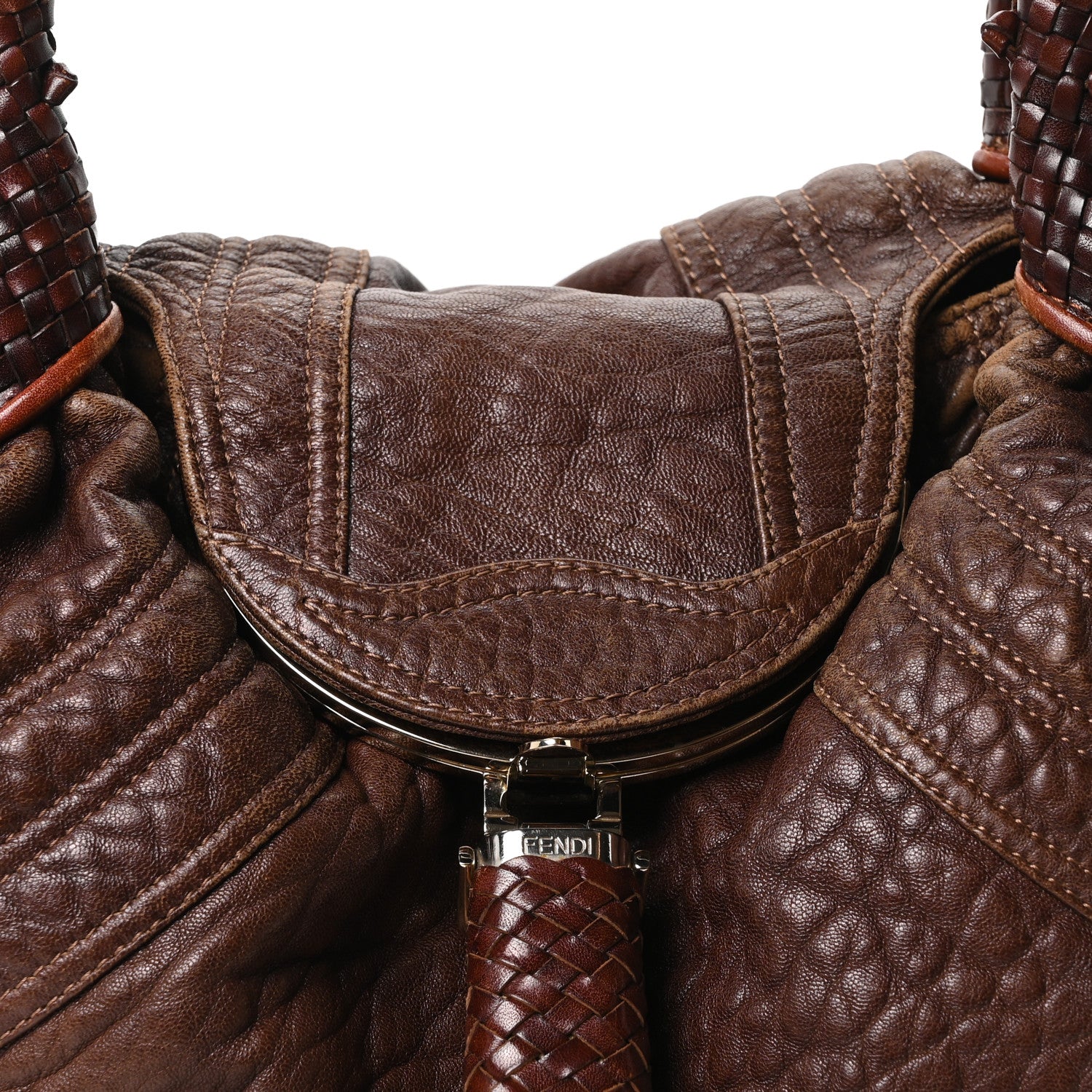Fendi Nappa Nuvolata Spy Cognac 7 of 9