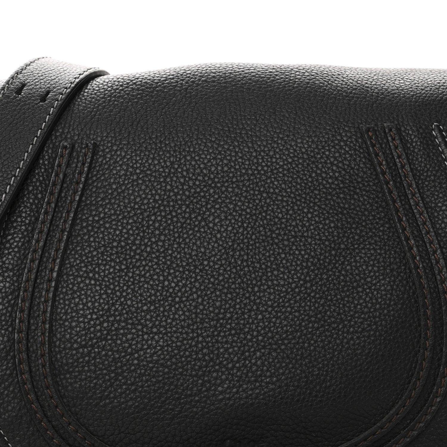 Chloe Calfskin Medium Marcie Round Crossbody Bag Black 7 of 9